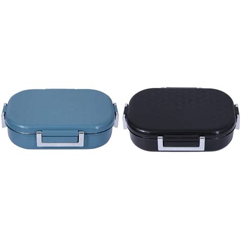 jaypee snap steel lunch box|Snap Stainless Steel Lunch Box, 700 ml, 3 Piece, Black (Blue).